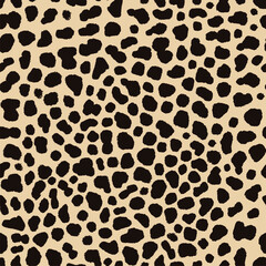 seamless pattern of cheetah skin in hand drawing style illustration