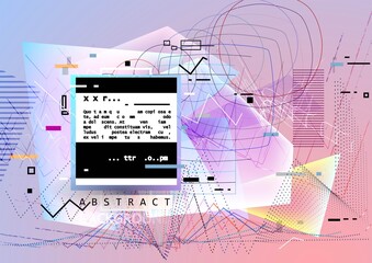 Abstract geometric background, combination of different geometric shapes