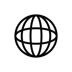 Globe icon vector. World planet sign