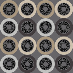 Design with animal coloring pages. Ethnic boho ornament. Seamless background. Tribal motif. Vector illustration for web design or print.