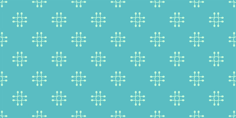 Background pattern with simple geometric patterns on a green background. Vector illustration