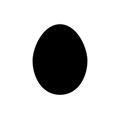 Egg shape illustration, vector egg silhouette, eggs black and white icon design