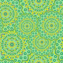 Persian medallion flower seamless ornament design.