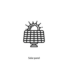Solar panel icon vector sign symbol
