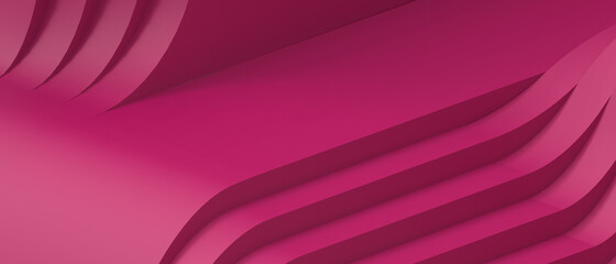 Creative idea Abstract Waves Futuristic background on Purple and folding Origami Paper Art. design for banner, Copy space, Minimal, digital - 3d rendering