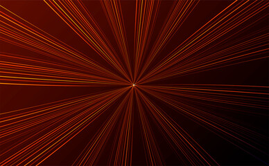 Abstract texture background with bright orange brown rays spreading from the center of the composition, star or sun beam