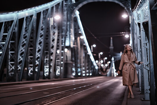 Budapest Summer Girl, Panoramic View Of The Capital Of Hungary, Danube Bridge, Gelert Hill