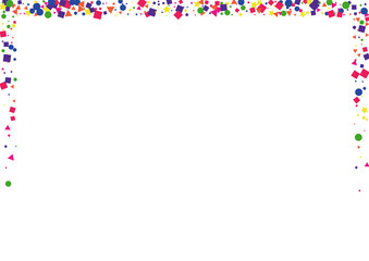 Red Design Star Illustration. Shiny Confetti Decoration. Orange Circle Background. Festival Square Background. Yellow Event Dot.