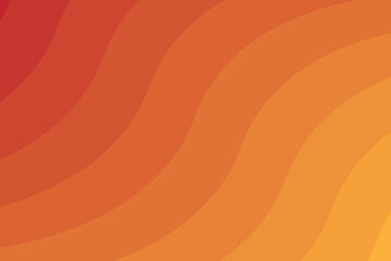 Vector abstract background. Orange wavy lines of different shades on a rectangle. From dark to lighter. For various purposes of design in print and web.