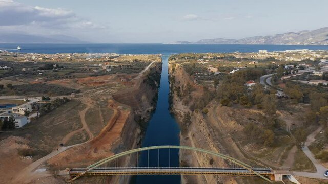 Aerial, Canal Of Corinth, Greece