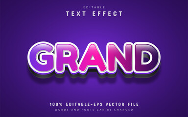 Grand text effect editable