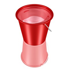 Eimer mit klarem Wasser