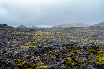 Leirhnjukur volcanic area and cold lava (Lake Myvatn - Krafla), Iceland, Europe