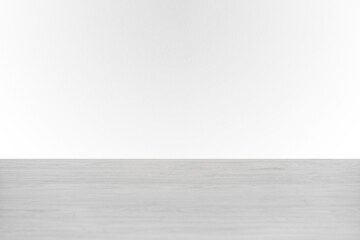 white wall and white wood floor