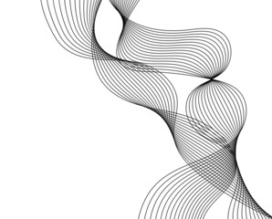 Abstract wave element. Stylized line art background. Data visualization dynamic wave pattern vector. 