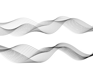 Abstract wave element. Stylized line art background. Data visualization dynamic wave pattern vector. 
