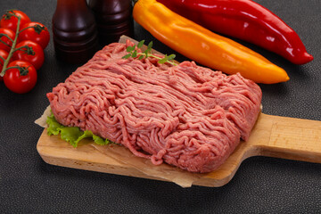 Raw turkey minced meat