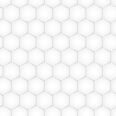 Hexagon vector seamless pattern, honeycomb geometric background, mosaic grid texture. Abstract illusration