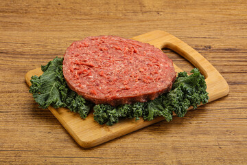 Raw beef burger cutlet for burger