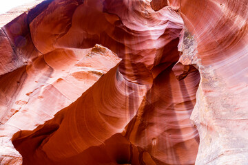 Fototapeta na wymiar Antelope Canyon is a slot canyon on Navajo land east of Page, Arizona