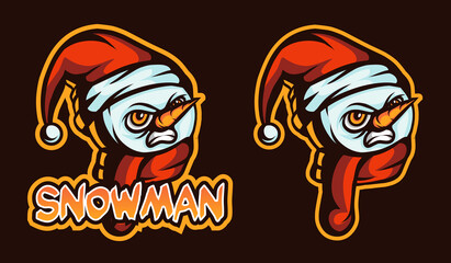 Snowman Snowball Mascot Esport Logo For Your Team Or Squad © Biji Lapis