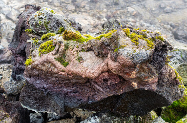 Volcanic rocks - cold lava at Leirhnjukur (Lake Myvatn - Krafla), Iceland, Europe
