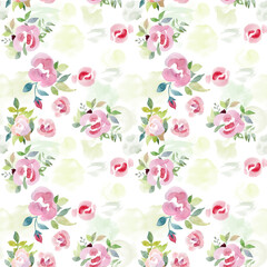 Summer blossoming delicate roses on blooming flowers festive background, pastel and soft bouquet floral card