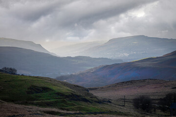 Obraz premium A valley view in South Wales.