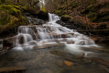 Fototapeta na wymiar Melincourt Brook waterfall.