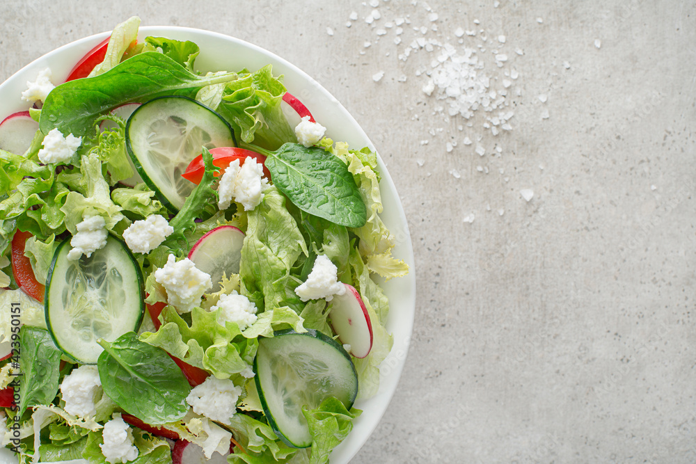 Sticker Salad fresh cheese curd.