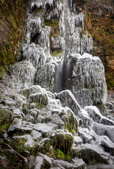 Fototapeta na wymiar Frozen waterfall.