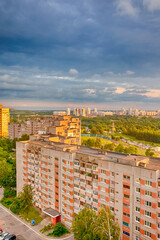 Daytime Image of Minsk City During Summer Evening Taken From High Point.