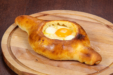 Georgian traditional cuisine - khachapuri with cheese