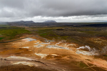 Hverir at the Myvatn Geothermal Area, Iceland, Europe