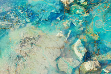 abstract background of waves of water creating swirls and ripples