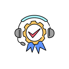 Quality service color line icon. Pictogram for web page, mobile app