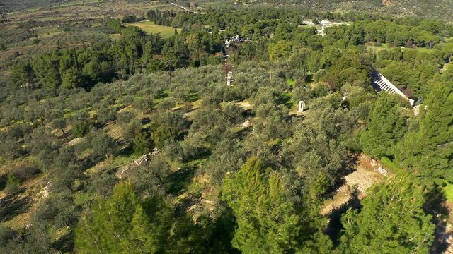 Aerial, Ancient Theater von Epidauros, Peloponnese, Greece