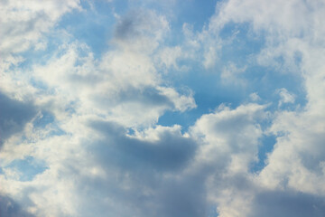 Cloudy in the sky in sunny weather