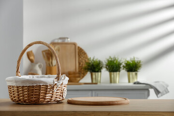 Spring table in the kitchen on a beautiful sunny day 
