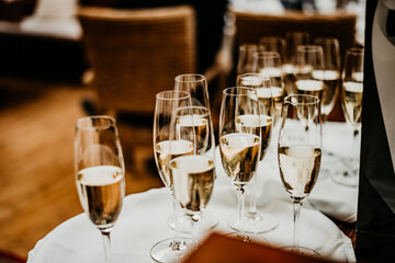 wineglass winetasting on weddingday cheers bride and groom rings