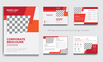 Corporate Brochure Design Template 8 Page Clean Corporate Brochure Design Template 