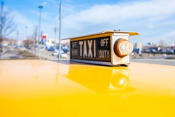 Wallpaper murals New York TAXI Close-up of vintage American taxi elements. High quality photo