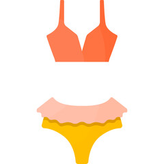 Summer bright 2 pieces swimsuit with design