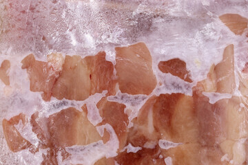 close-up frozen chicken pieces background