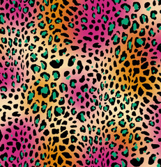 Seamless leopard design pattern, animal print.