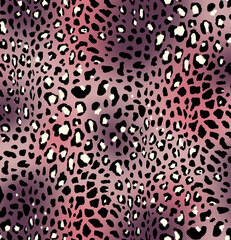 Seamless leopard design pattern, animal print.