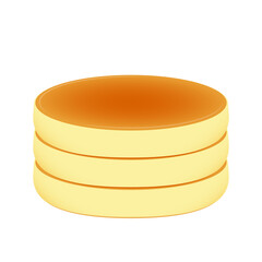Souffle pancakes vector. Souffle pancakes is Dessert. Souffle pancakes on white background.