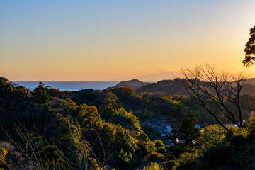 sunset in the mountains