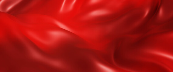 3d render of dark and red cloth. iridescent holographic foil. abstract art fashion background.