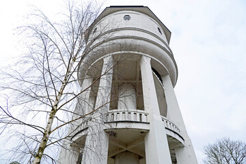 built in 1925, the water supply tower, also known as the water tower, in the city of Białystok in Podlasie, Poland